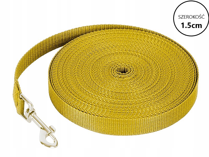 

Smycz Treningowa 1,5cm szkoleniowa Żółta |10m