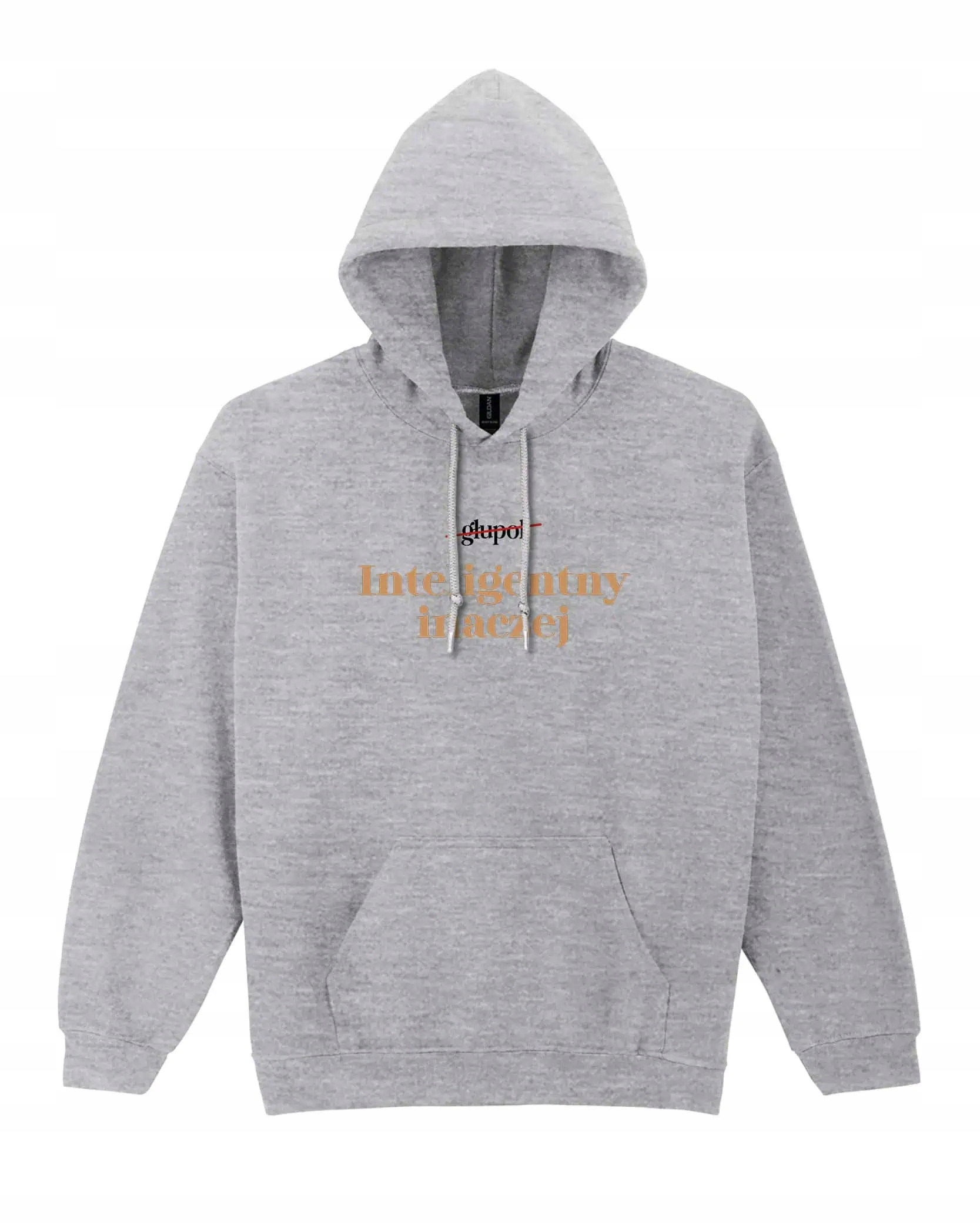 Mikina s kapucí Den mužů Směšná Můj Głupol Šedá XL
