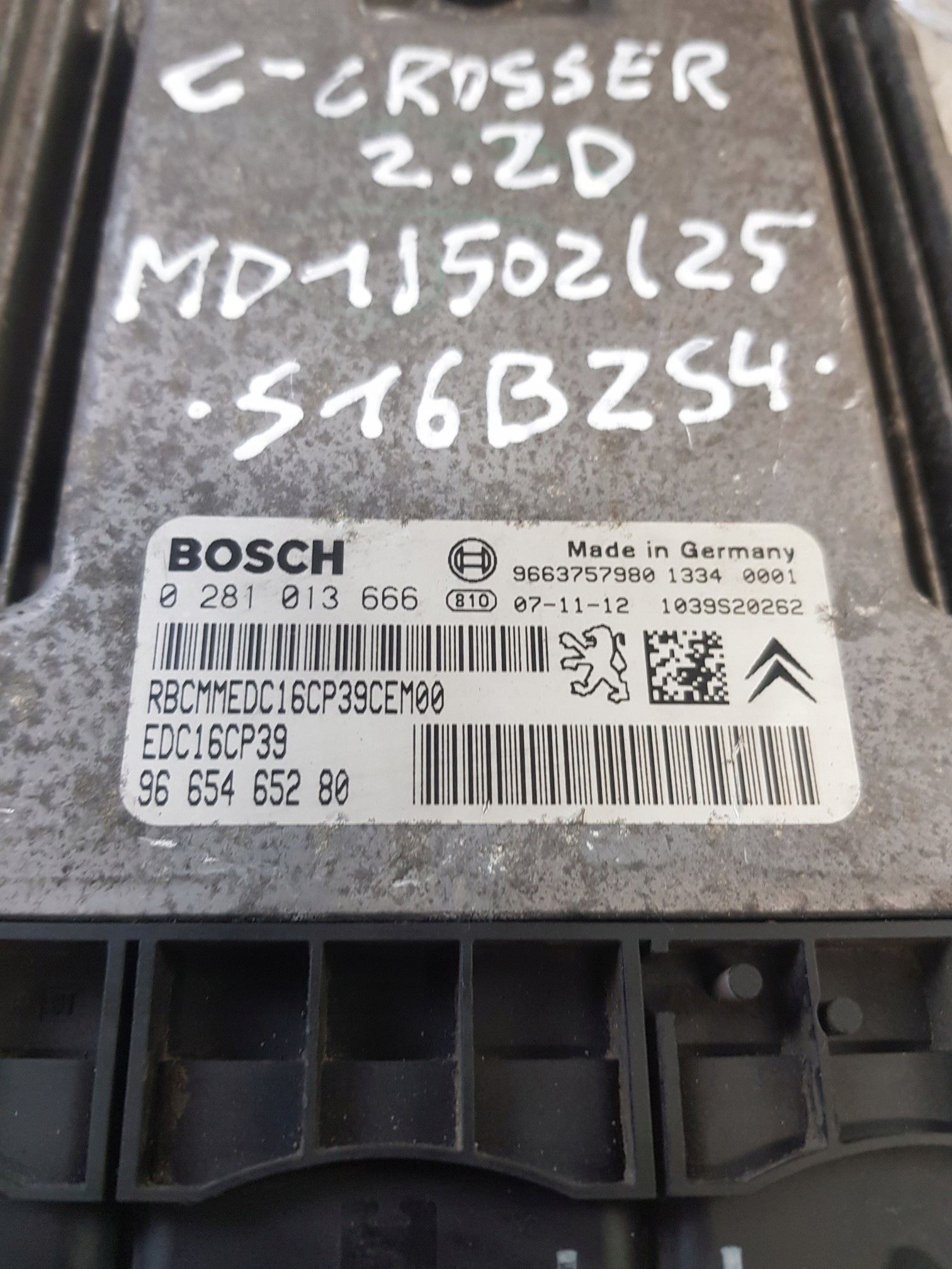 control unit ECU computer of the engine C-CROSSER 2.2HDI 9665465280
