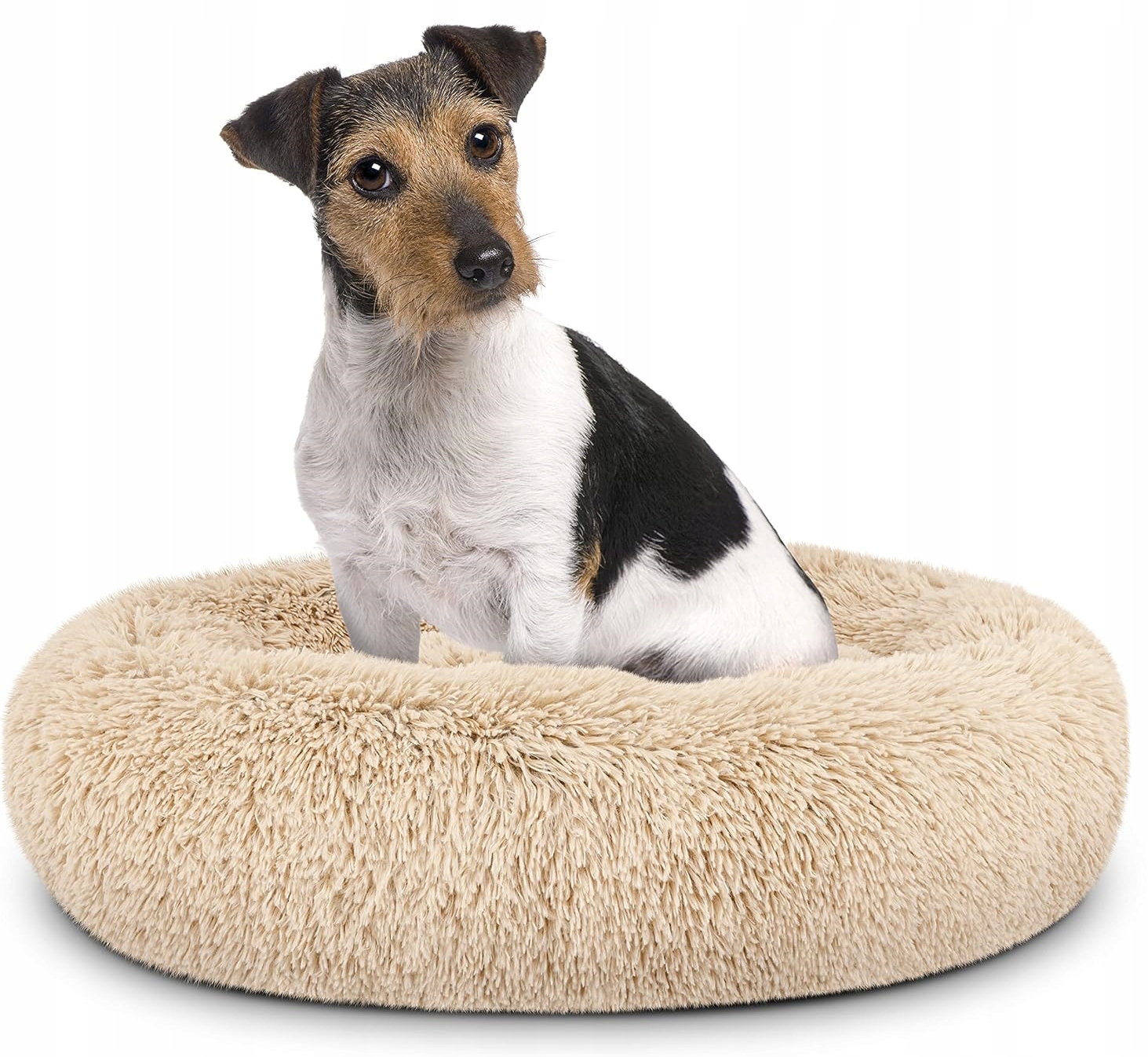 Levně Pelíšek Kulaté 80 cm béžové Velké XL Útulné