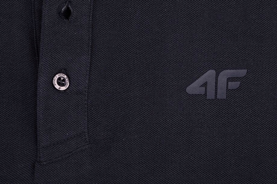 KOSZULKA MĘSKA POLO 4F CZARNA BAWEŁNA T-SHIRT CZARNY ROZM. M Model LATO