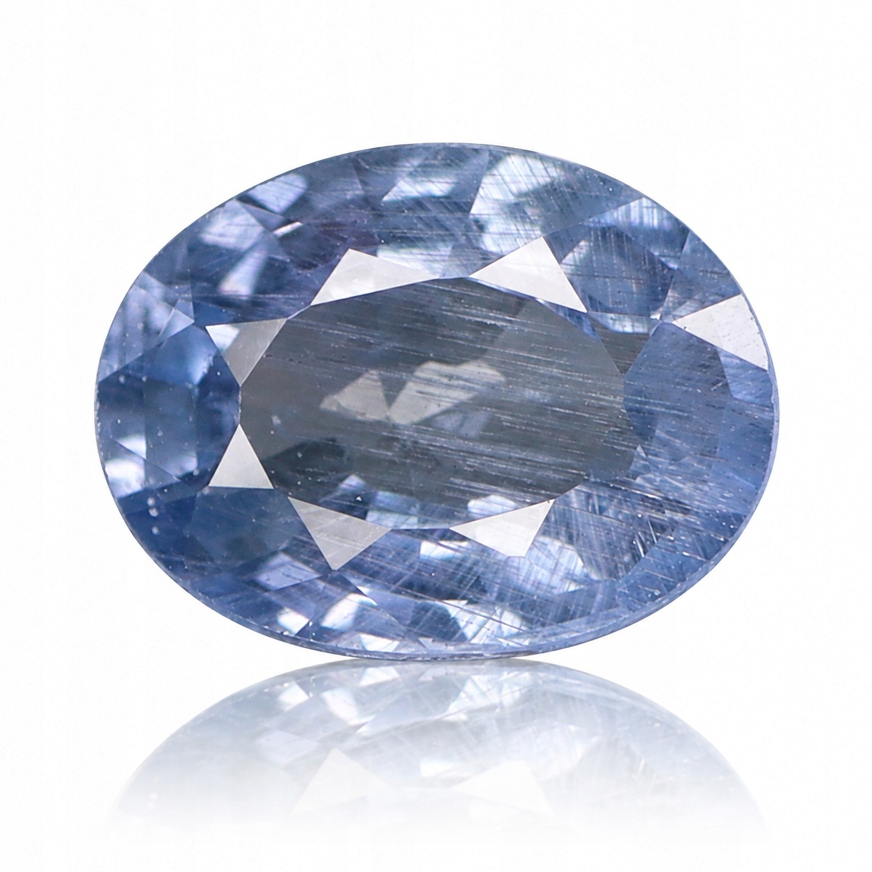Přírodní safír 1.34 ct Modrý Ovál Cejlon SI2 certifikát Wbd