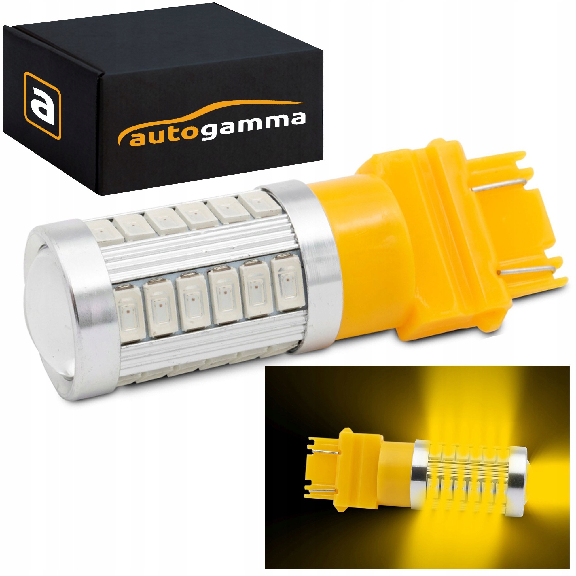 

Żarówka P27W Led 3156 33xSMD pomarańczowa