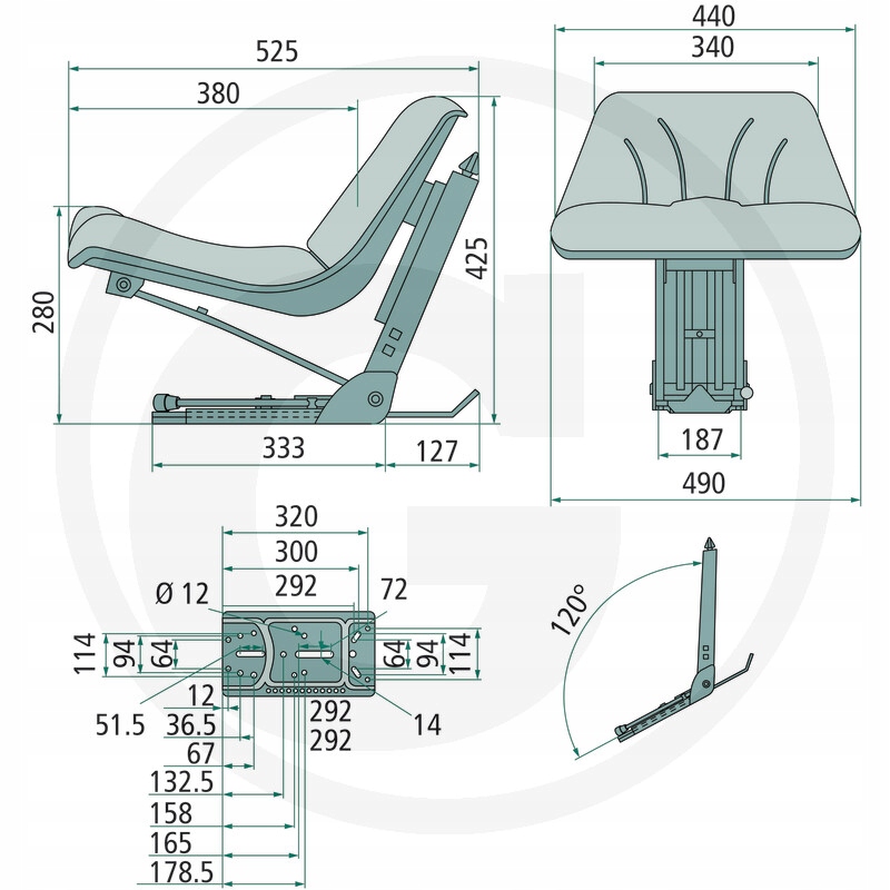 Siedzenie Ursus C 330 C 360 Machine brand Ursus Zetor