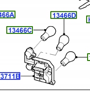 OPRAWKA ŻARÓWEK LEWA WEWNĘTRZNA MONDEO MK4 KOMBI