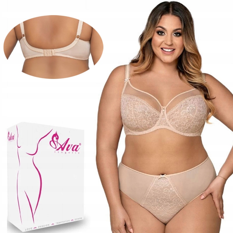 Koronkowy Biustonosz AVA AV-1396 soft beżowy 100E Marka Ava