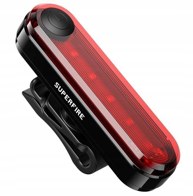 BTL01 światło rowerowe 230mAh, czarne/czerwone