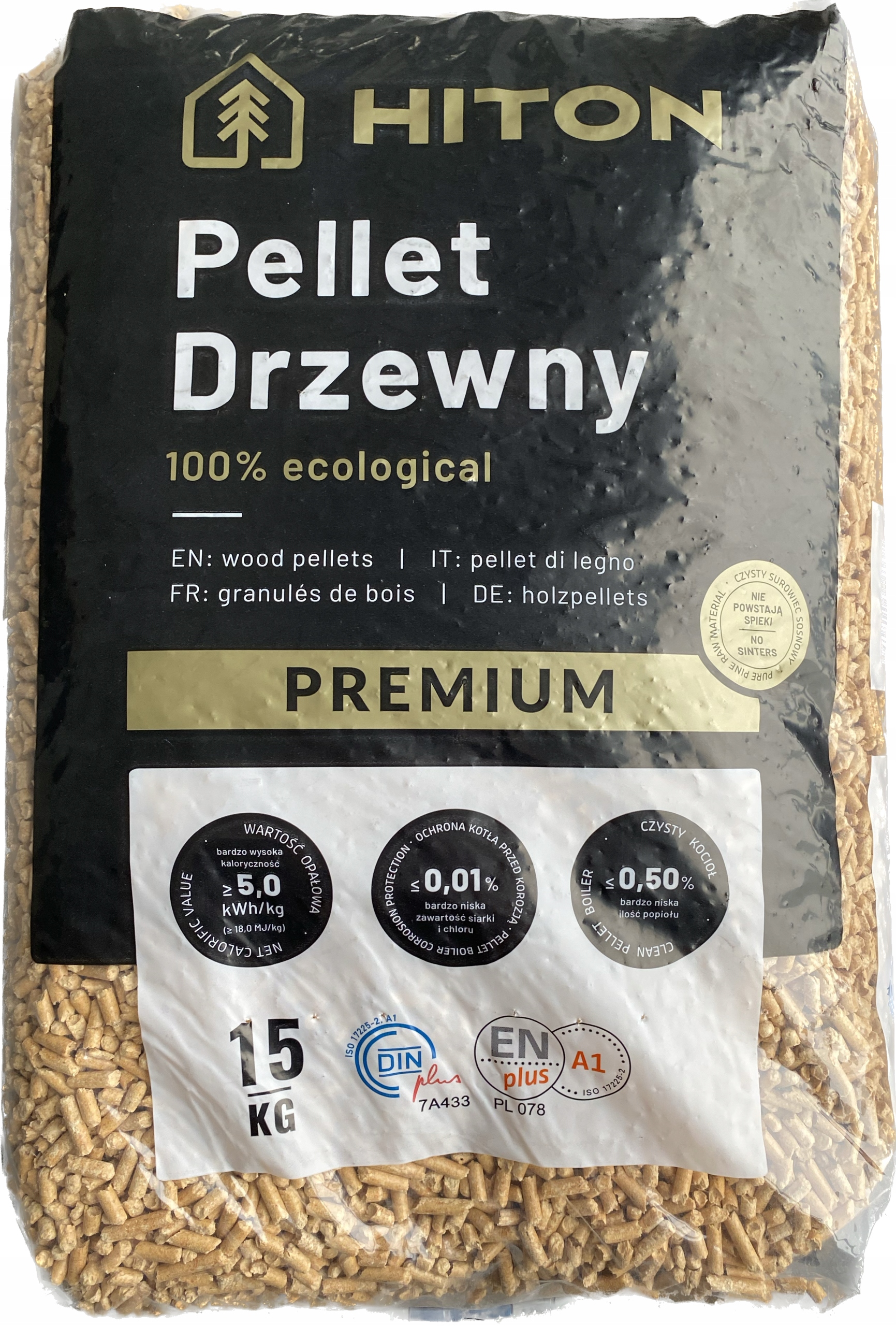 Pellet Pelet drzewny sosnowy ENplus A1 DINplus 100% drewno