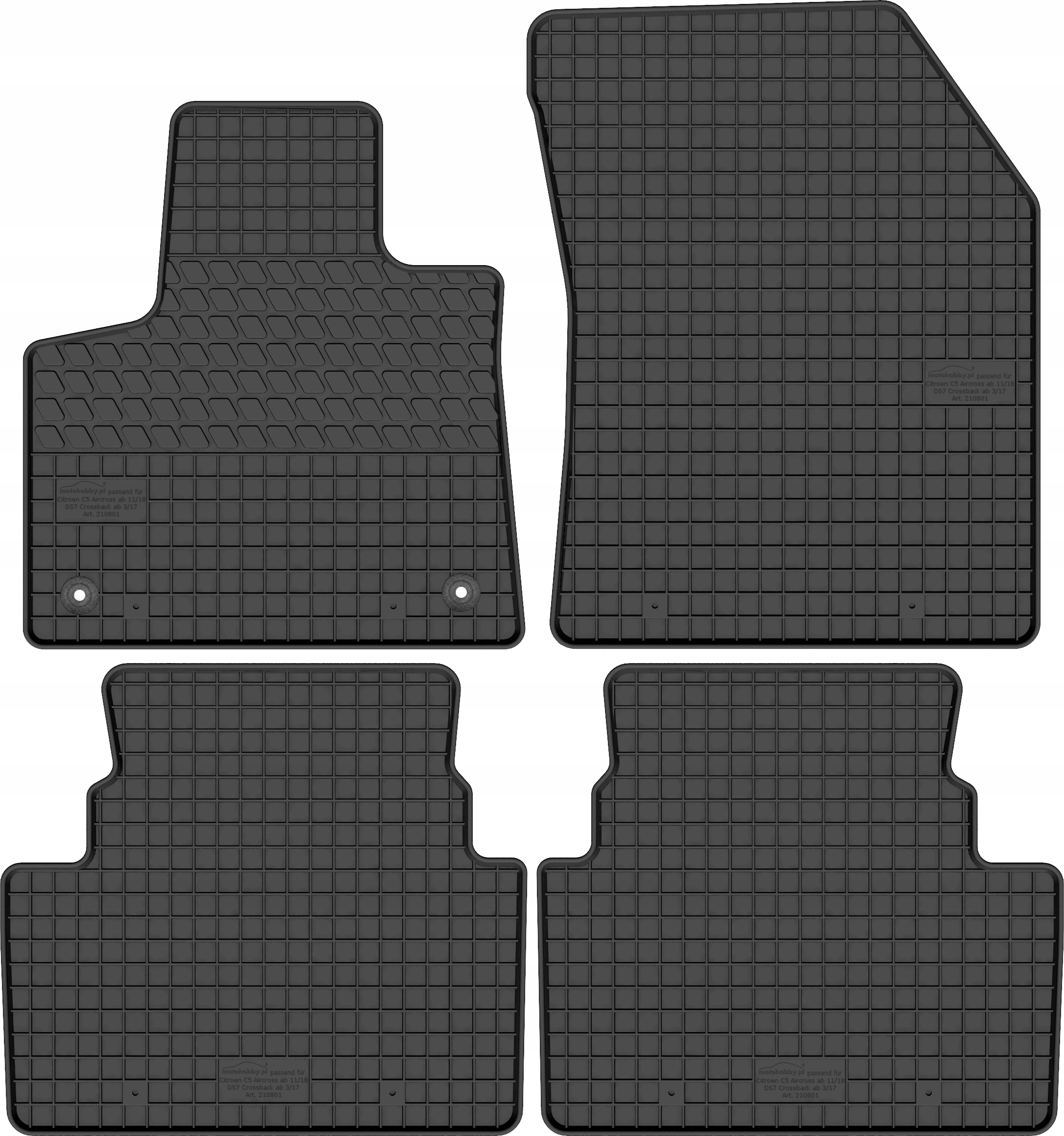 

Dywaniki Guma do Citroen C5 Aircross/DS7 Crossback