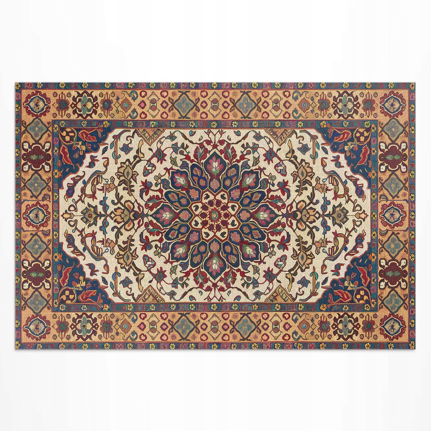 Vinylový Koberec na vnější straně, ozdobný rostlinný ornament, turecký styl 80 x 120 cm