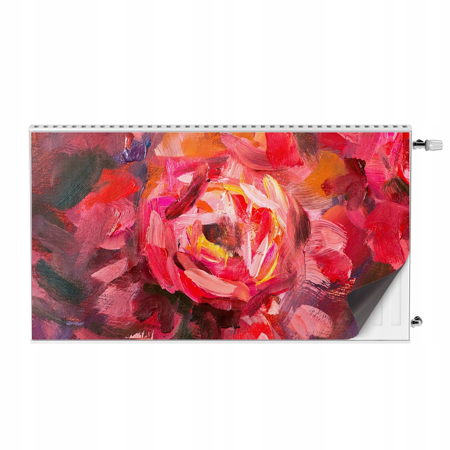 Kryt na radiátor pro práci s potiskem Květ červený