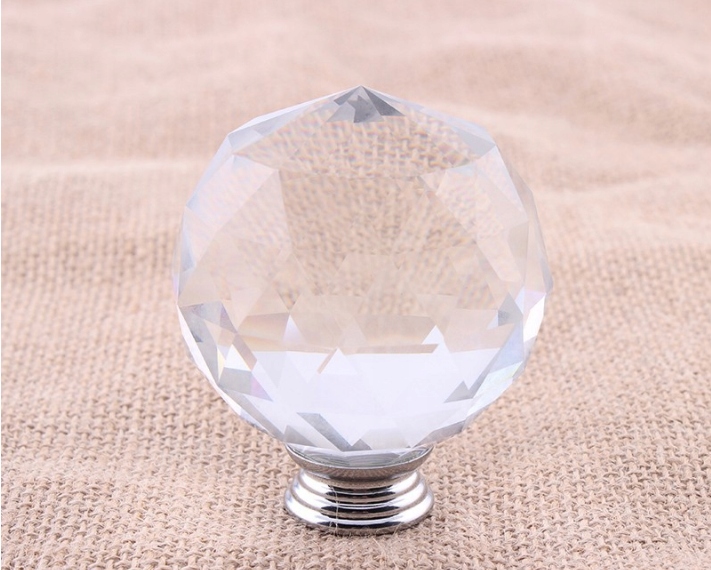 

2 szt Duży 60mm Gałka Meblowa Kryształowa Uchwyt