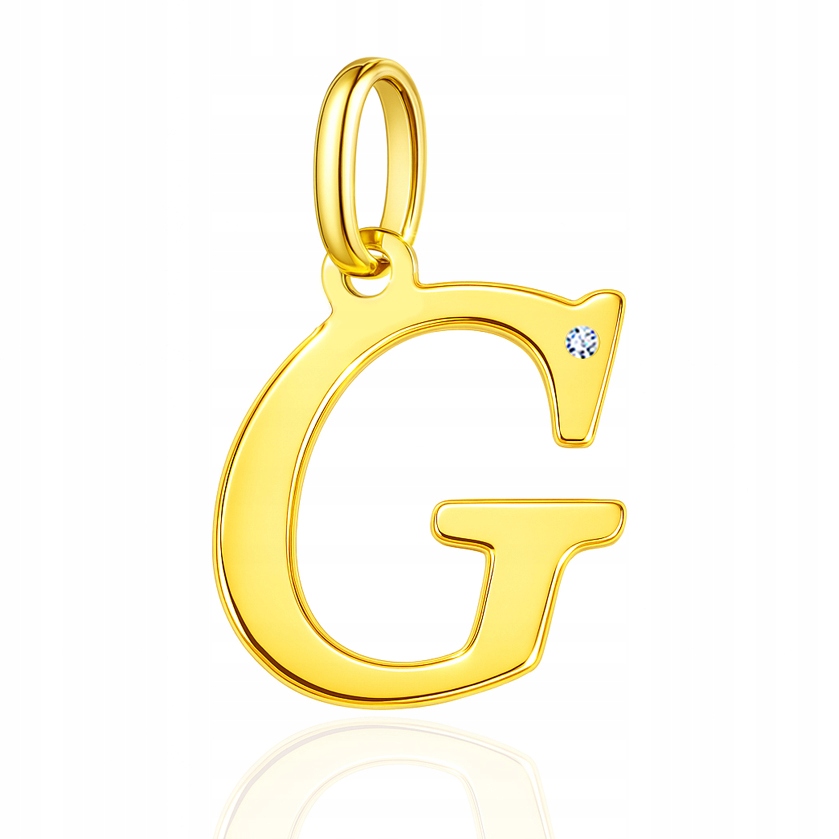 Zlatý Přívěsek S Briliantem PR.585 Písmeno G