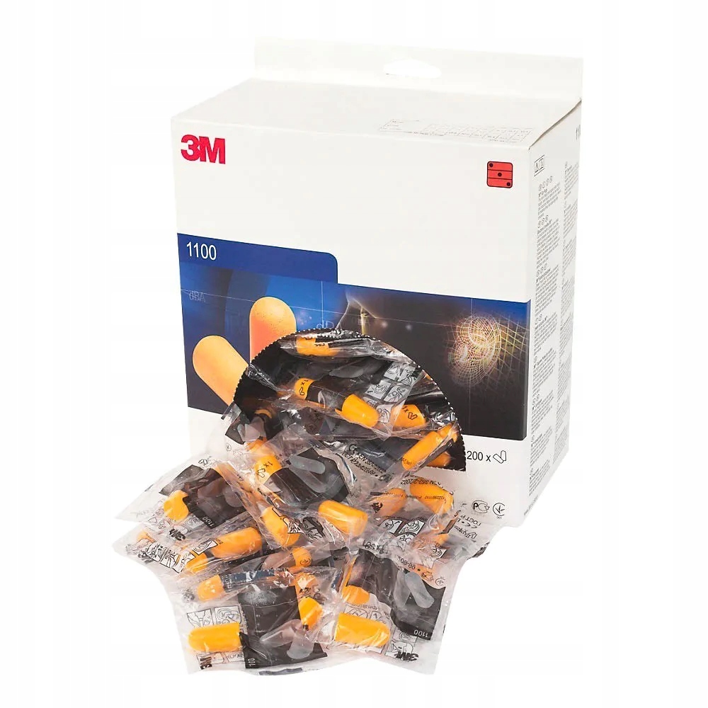 

Zatyczki Stopery do uszu 3M 1100 Wkładki 50 par
