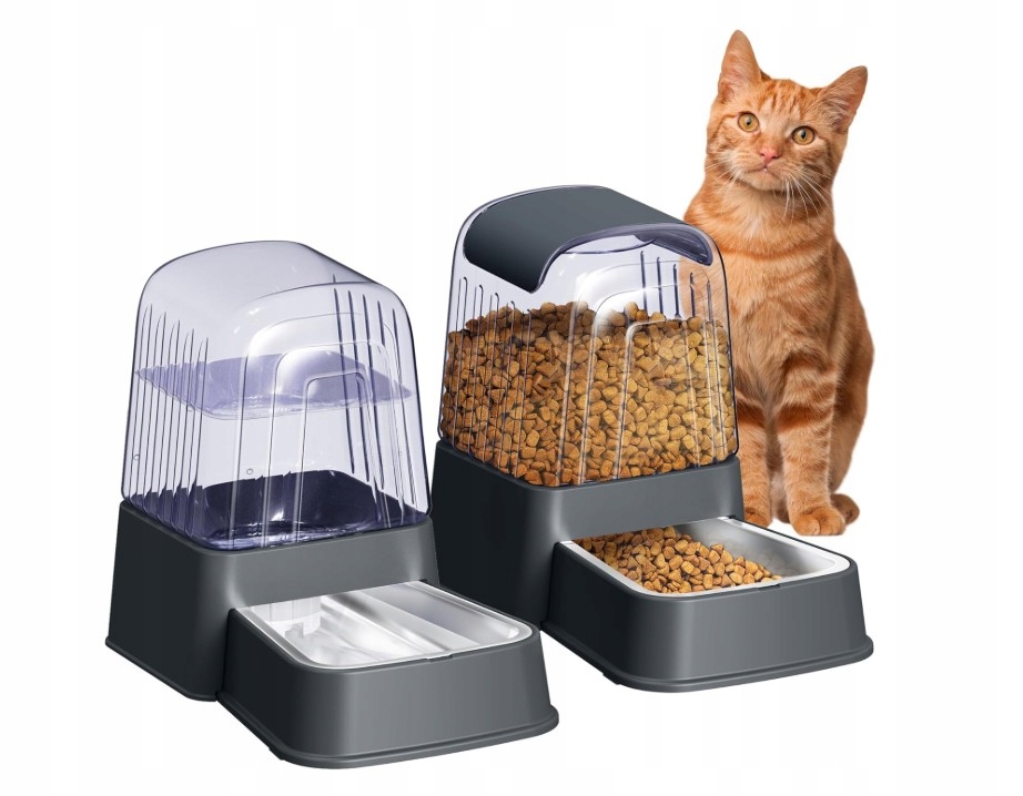 Levně Automatický podavač krmiva pro psy a kočky a dávkovač vody