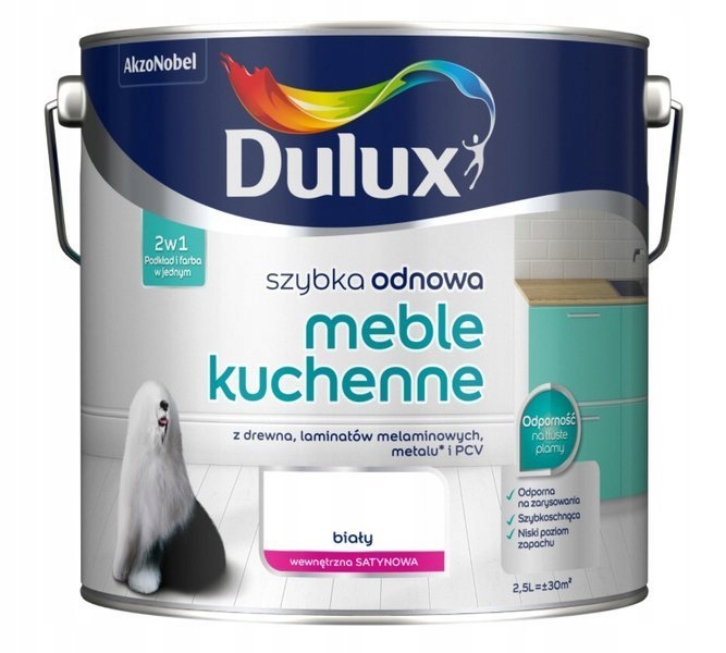 Dulux Barva Rychlá Obnova Kuchyňského Nábytku 2,5L Bílá