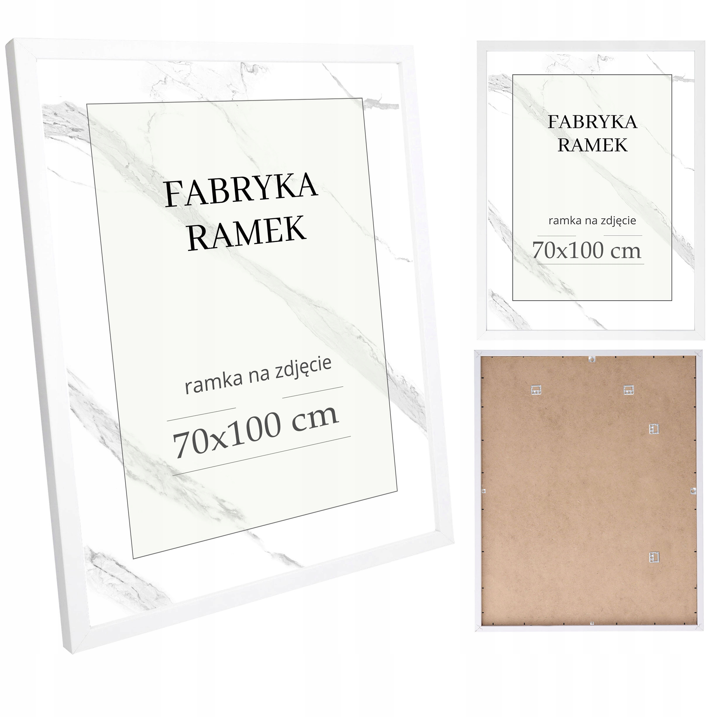 

Ramka 70x100 ramki na zdjęcia ramka B1 biała rama