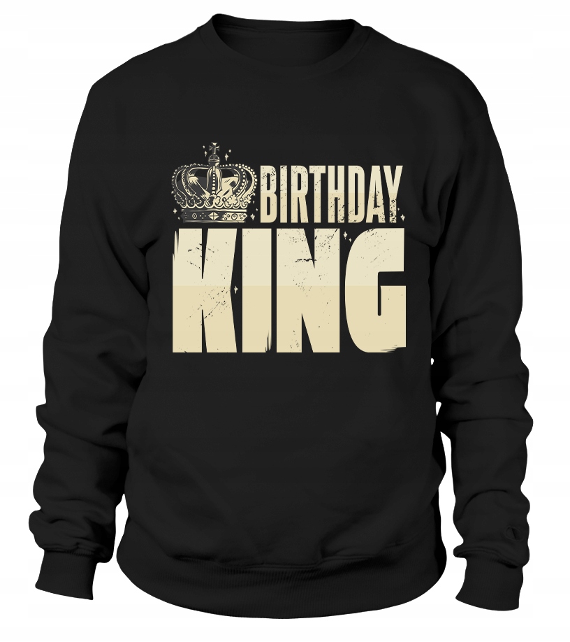 Pánská Mikina Birthday King 3XL Černá Pro něj Chlapa Manžela Chlapa