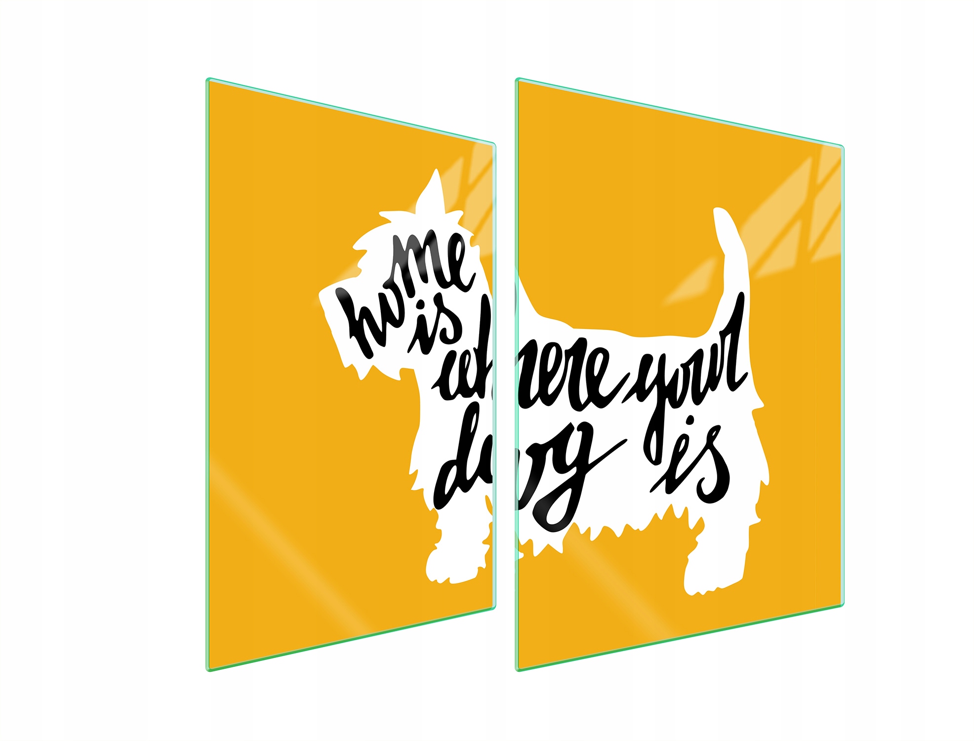 7v1 Skleněná ochranná deska na sporák 70x52 Nápis