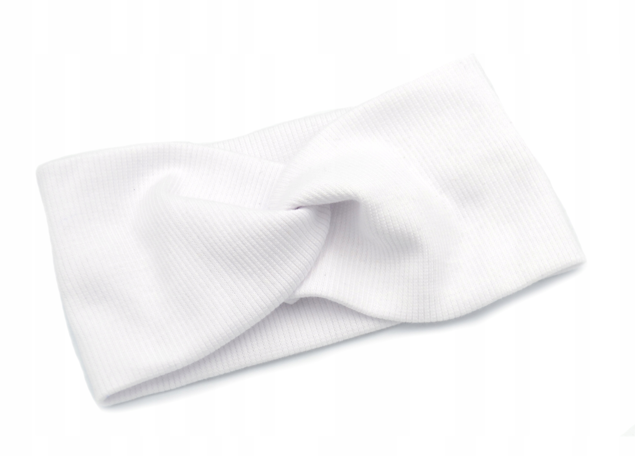 Opaska SZEROKA PRZEPLATANA biała wiosna 3-10 lat