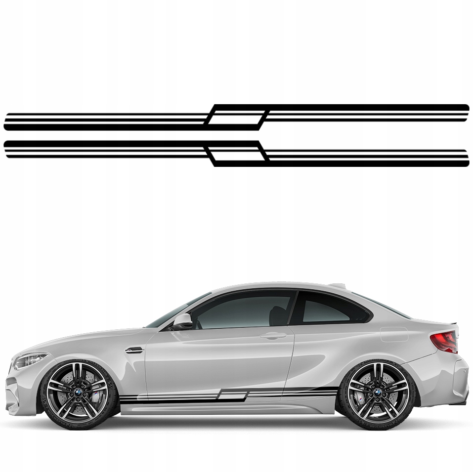 2xNAKLEJKA Grafika na bok auta Pásky Sportovní Pásy Linie 12x210 Tuning