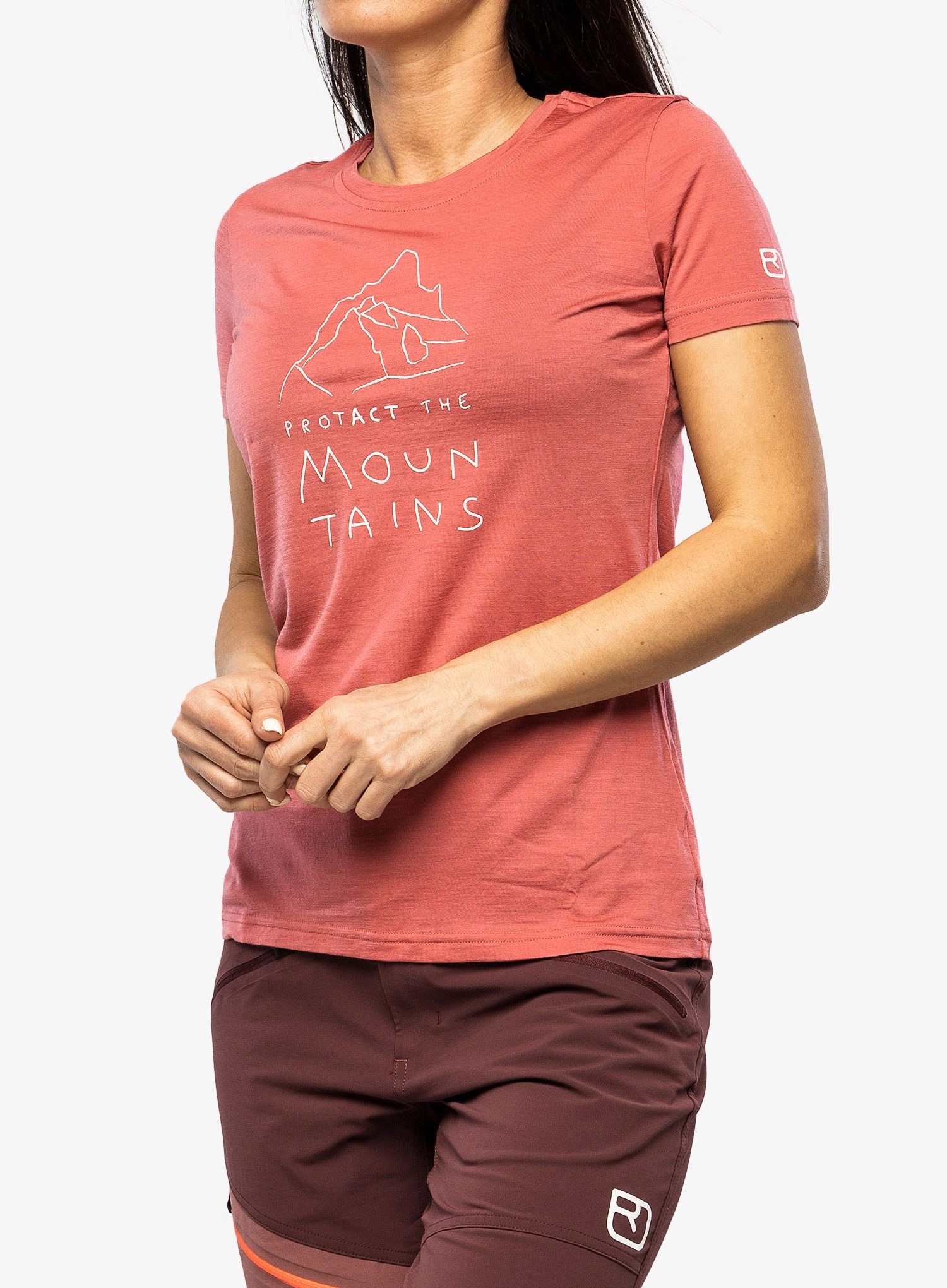 Dámské merino tričko Ortovox 150 Cool Mtn Protector Ts wild rose L