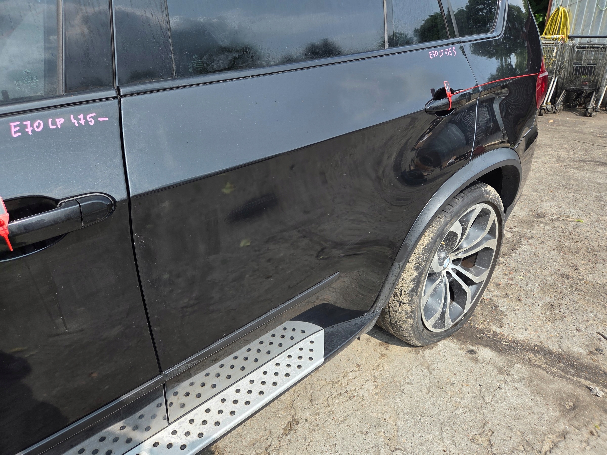 DRZWI LEWE TYLNE BMW X5 E70 475 BLACK SAPPHIRE Strona zabudowy tył - lewa