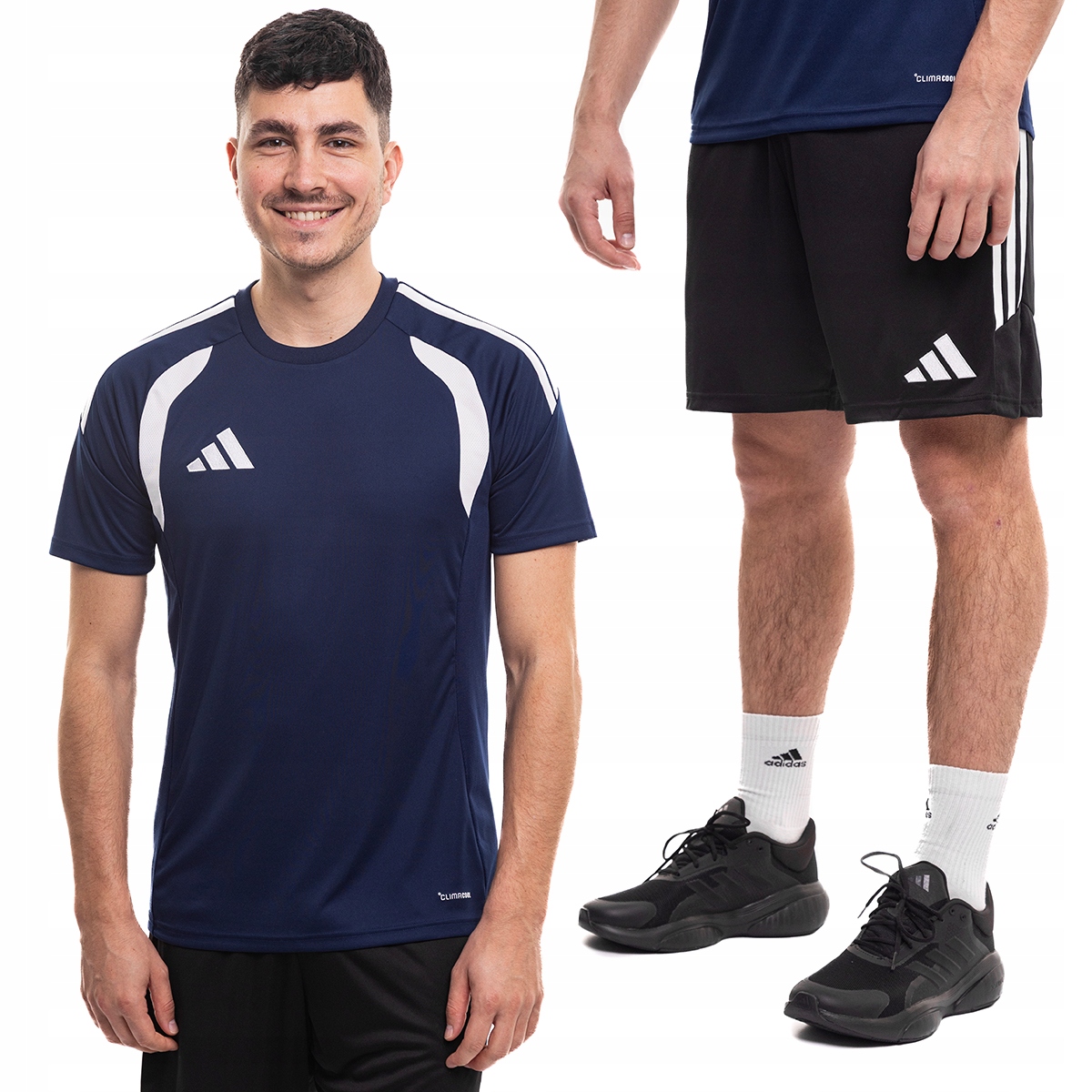 Fotbalový teplákovka adidas Tiro 26 Set Tričko Kraťasy Jersey Tmavě modrá S
