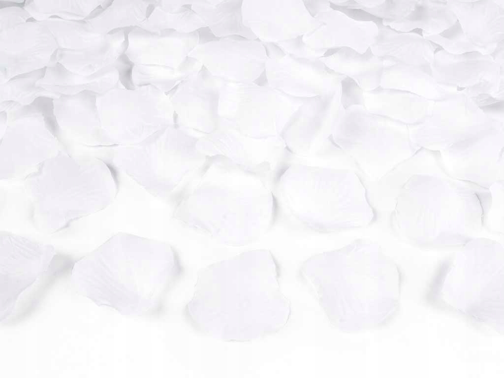 KONFETTI TUBY CONFETTI PŁATKI RÓŻY BIAŁE 4 x 80 cm Stan opakowania oryginalne