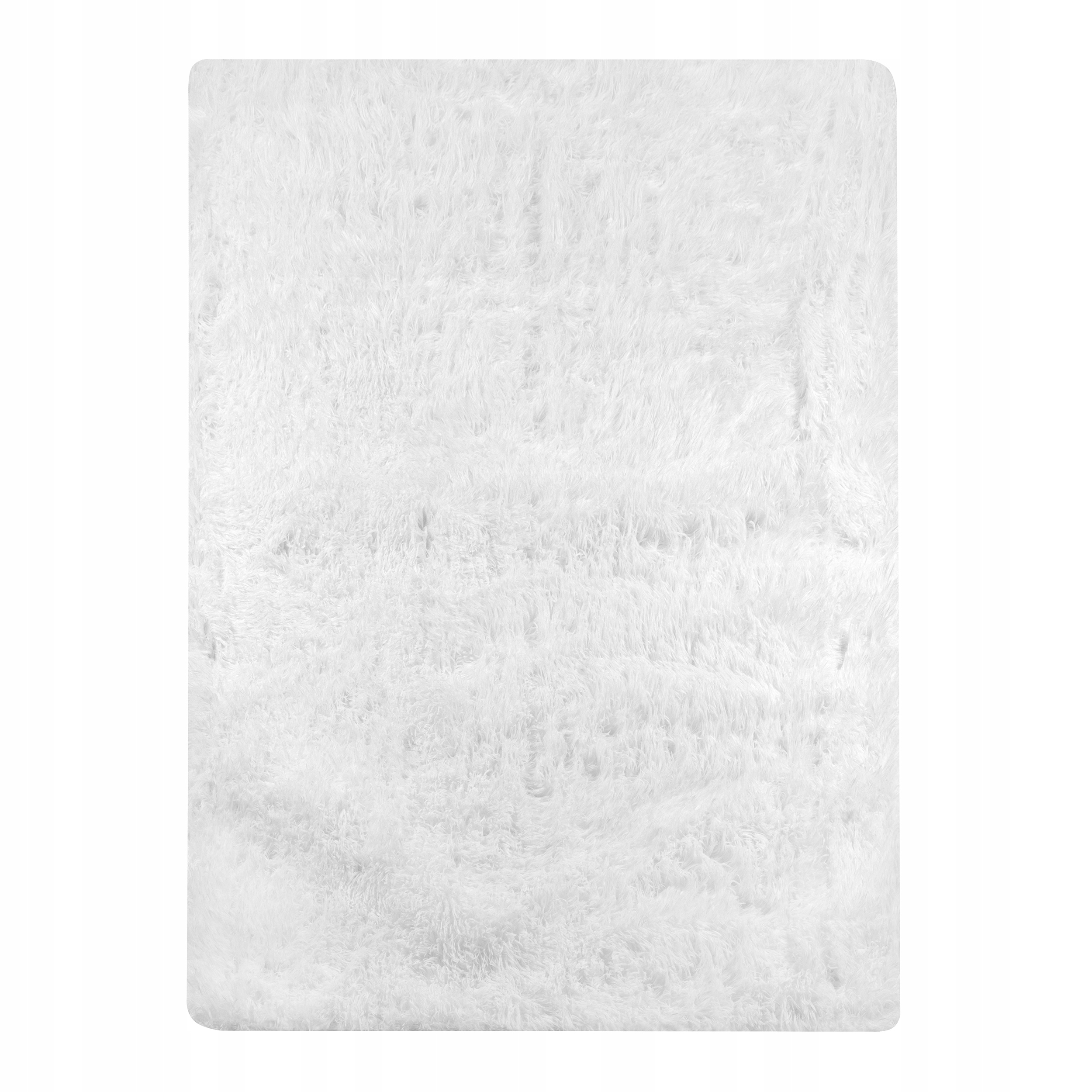 Koberec Shaggy 200 X 300 CM Měkký Do Obývacího Pokoje, Nadýchaný, Plyšový, Bílý, Obšitý