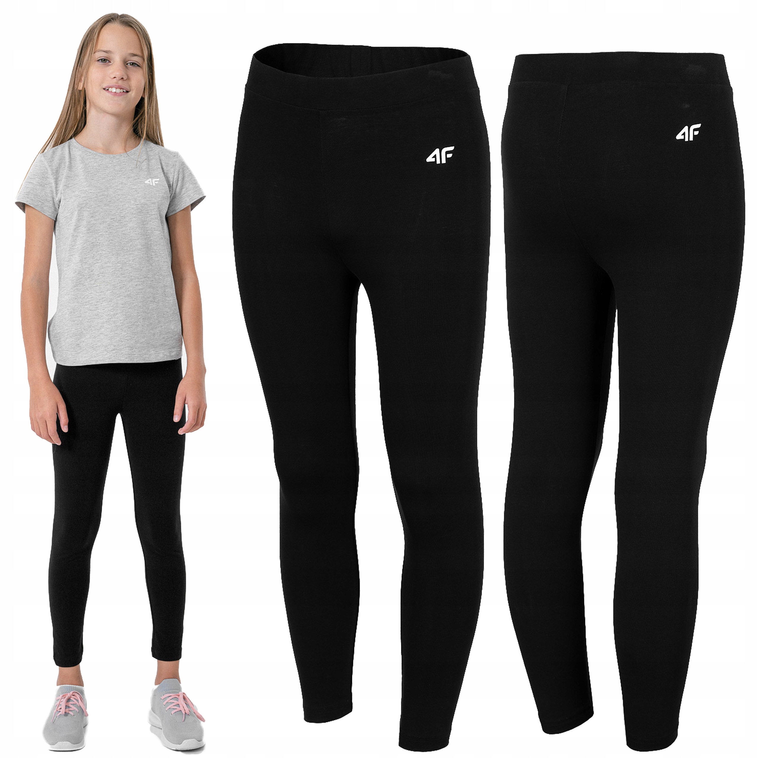 

4F Legginsy Dzianinowe Getry Dziewczęce 164