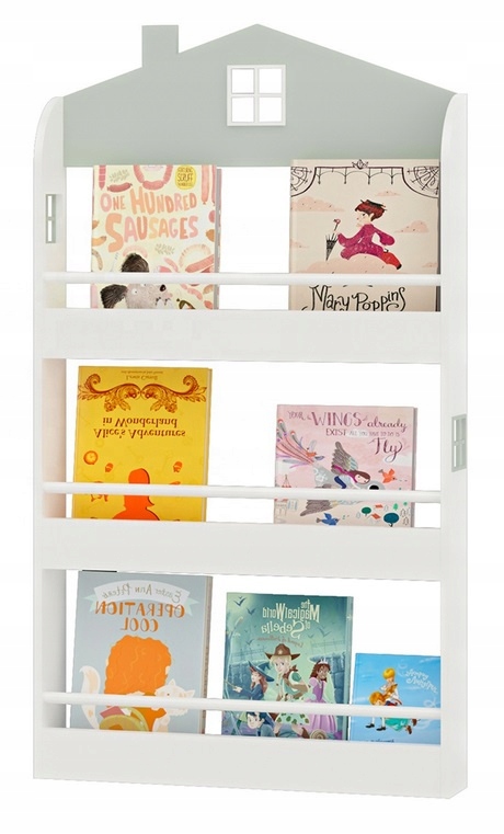 Regał Biblioteczka Ścienny Drewniany Na Książki Dla Dzieci Biura Półka Półk