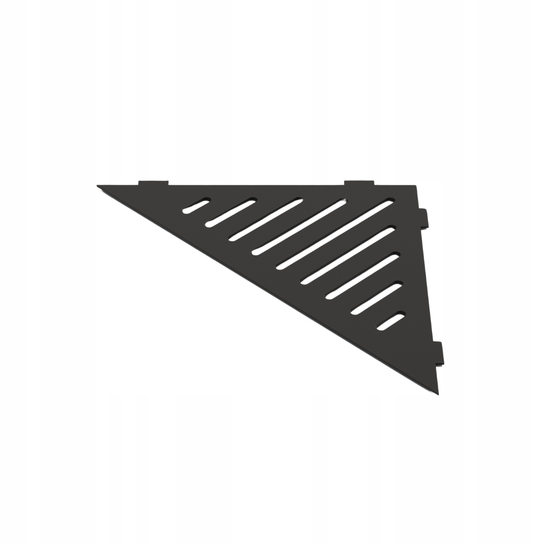 Rohová Sprchová Polička Trojúhelníková Černá Matná Z Nerezové Oceli