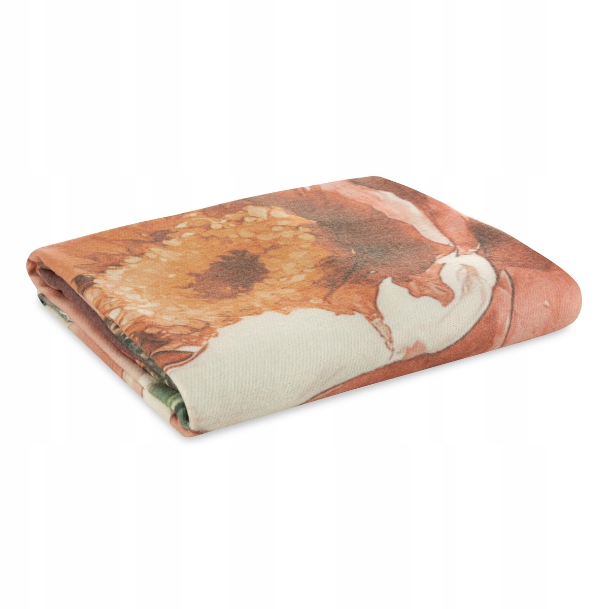 Deka na postel 150x200 kapa pléd Bavlna Akryl Chloe Pomeranč+Krém