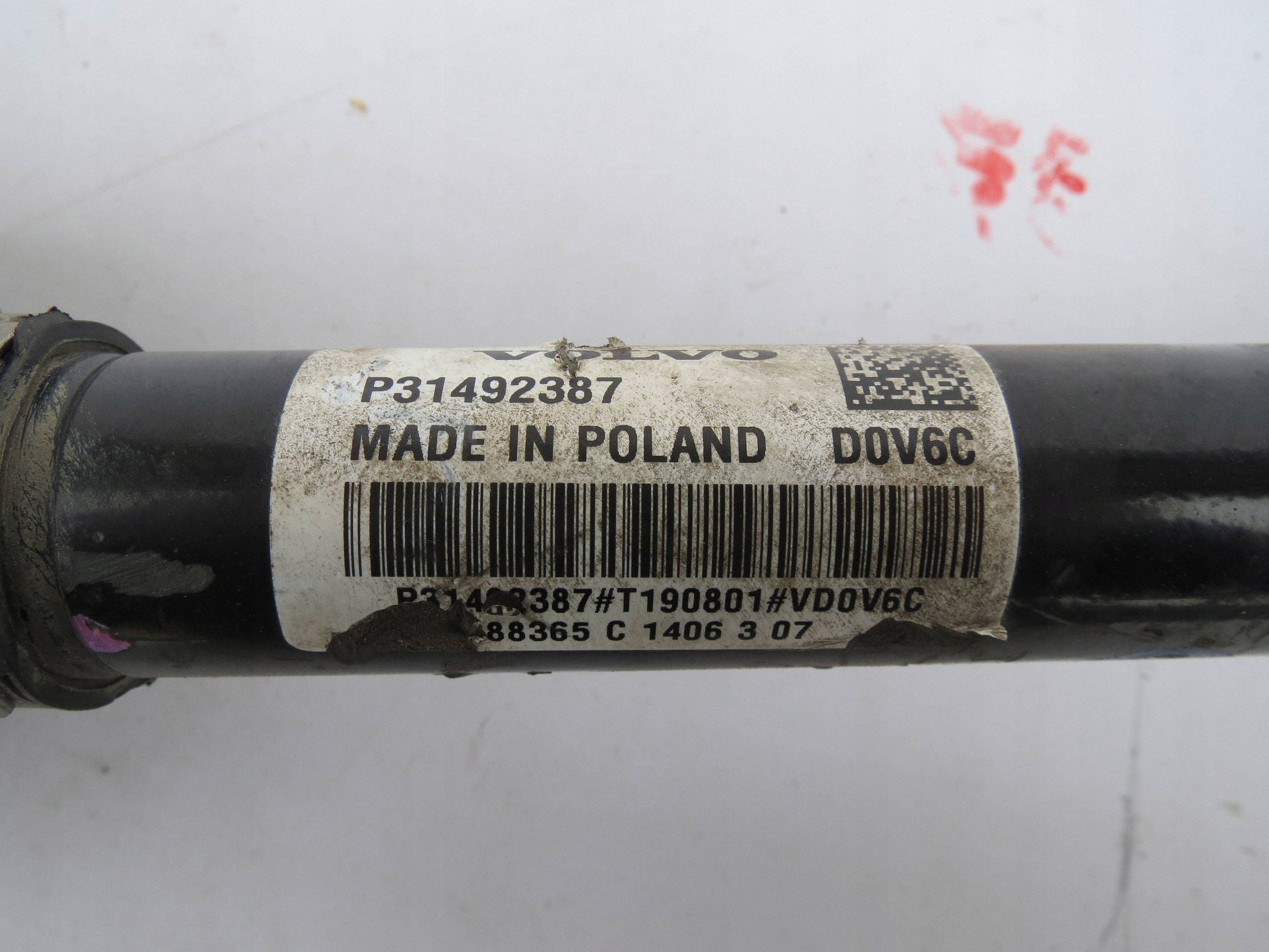 semi-axis front long right VOLVO S90, V90 T8 Hybryda P 31492387