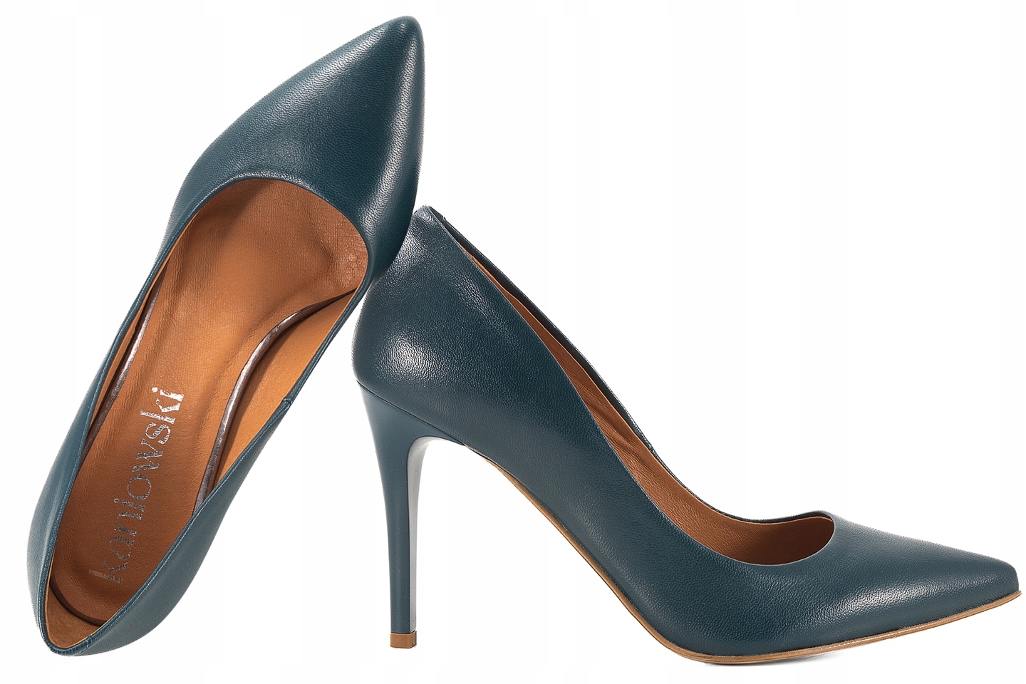 Kaniowski K-100/0697 Dámské Kožené Lodičky Mořské modré 35