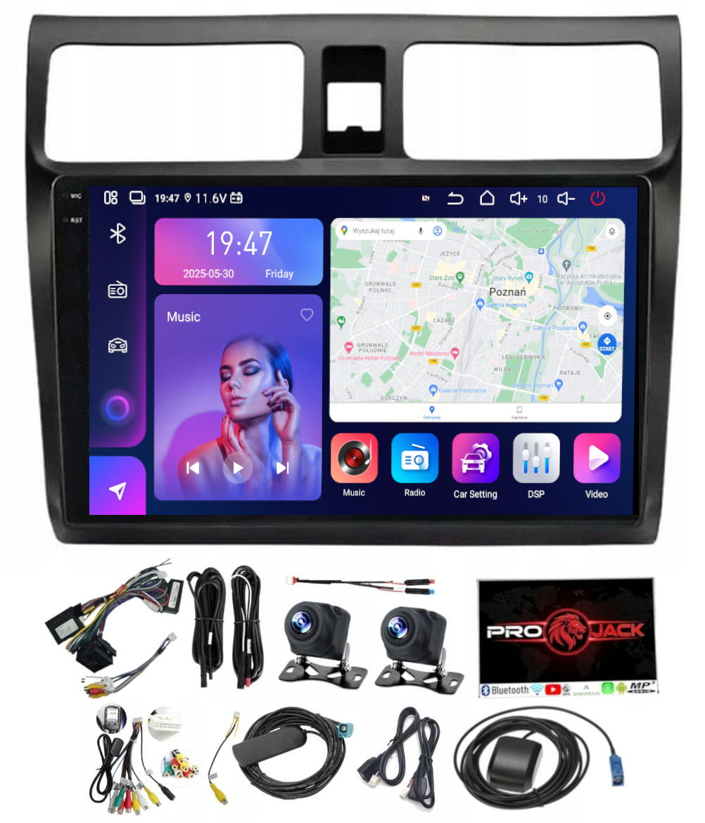 Rádio Gps Android Suzuki Swift 2004-2010 Wifi Carplay 8/256GB Modem Sim