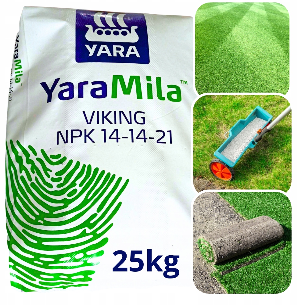 Yara Mila Nawóz Do Trawnika Trawy Viking 25KG Npk 14-14-21 Odżywi Ukorzenia