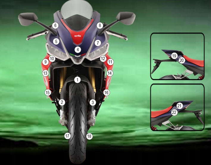 Aprilia RS660 2021-2024 Ppf Ochranná Fólia Na Deflektory