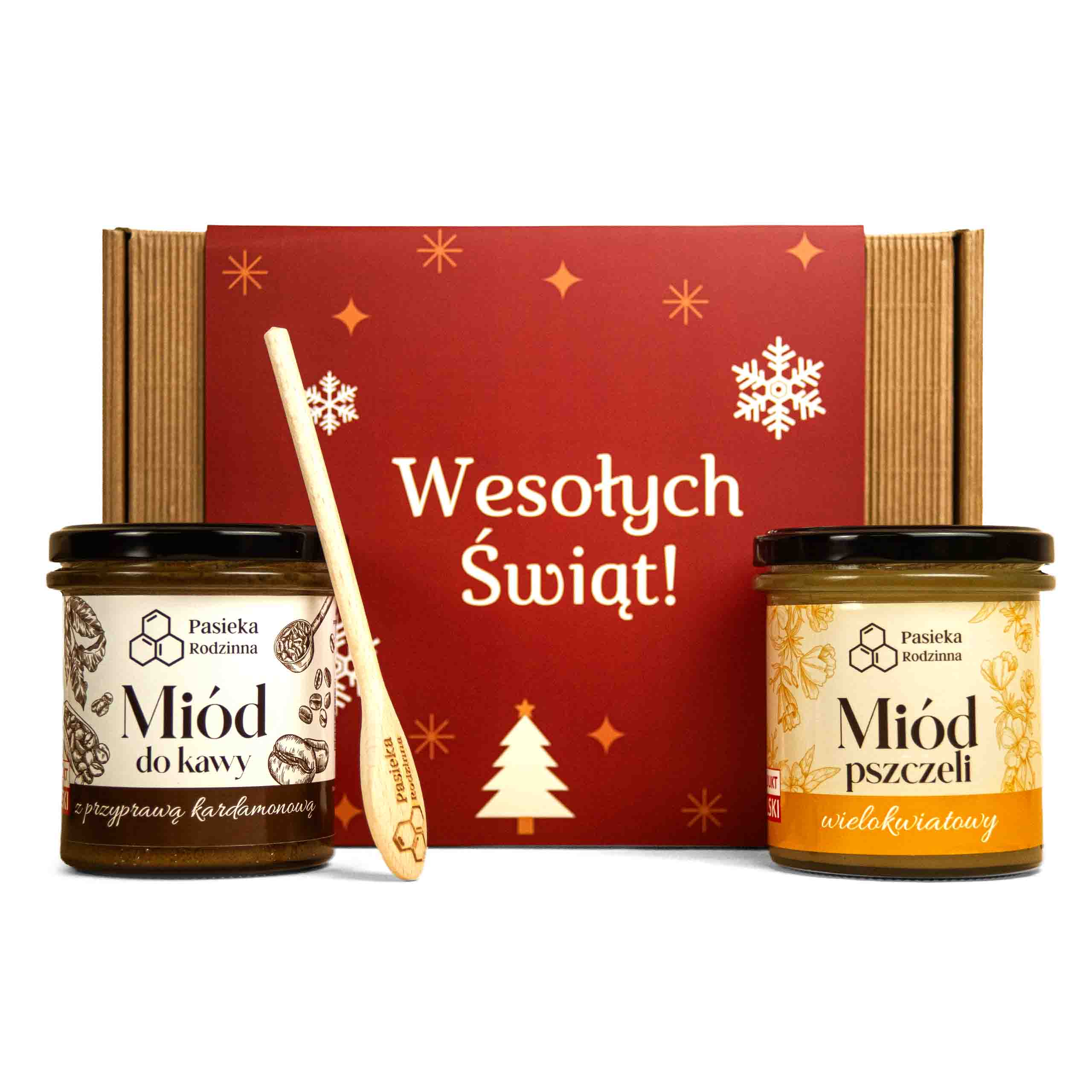 Levně Hotový Dárek Sada 2 přírodních medů přímo z proužků na Vánoce