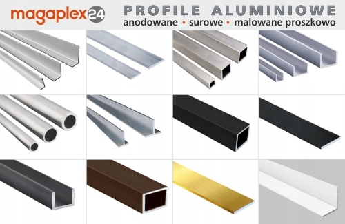 Ceownik aluminiowy 8x8x1 czarny matowy 2m Marka inny