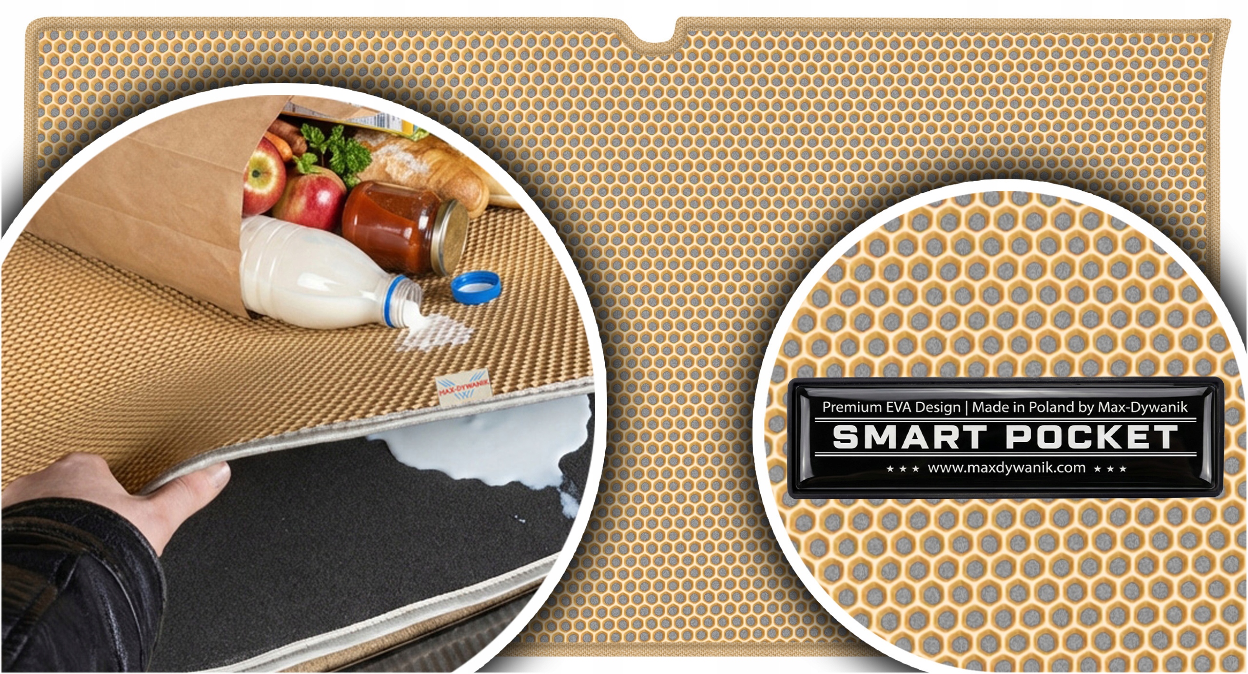 Fiat 500e Hatchback 2020- Vložka do zavazadlového prostoru Eva Smart Pocket Béžová