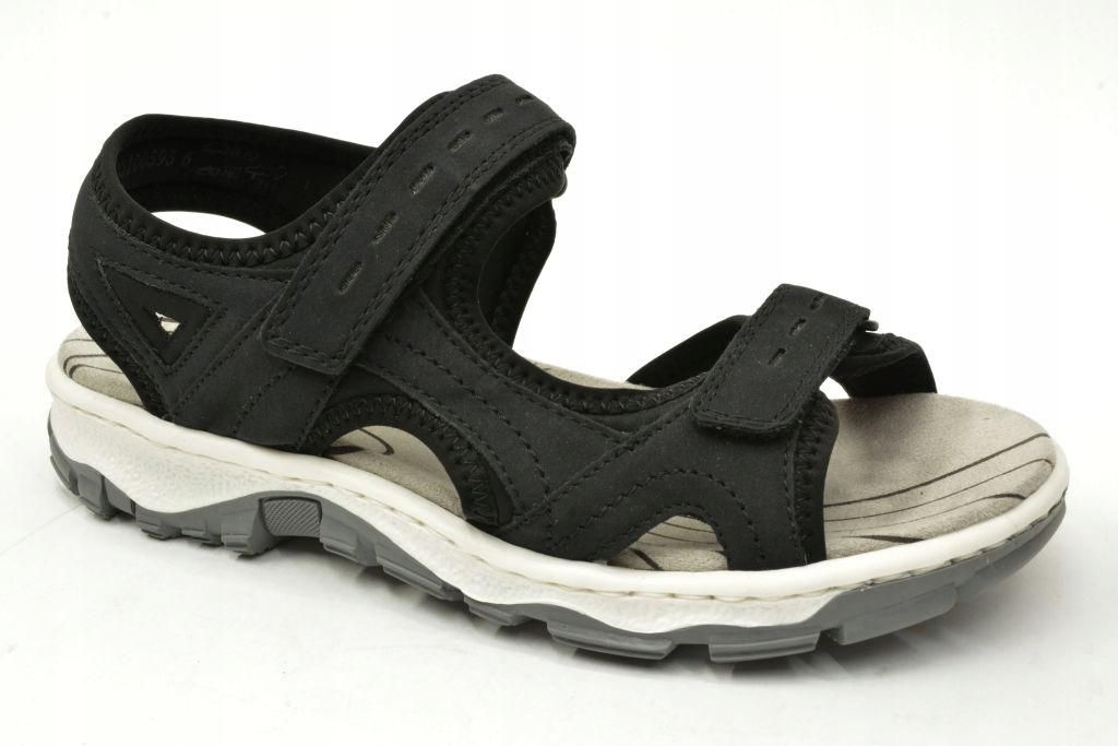 Rieker 68866 Dámské sportovní sandály Rieker na suchý zip, tmavě modré, velikost 36