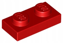 

Lego 3023 Czerwona 1x2 płytka plate Nowy 2szt