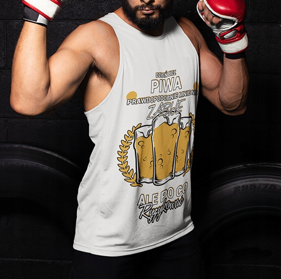TANK TOP ŚMIESZNE DZIEN BEZ PIWA Marka inna