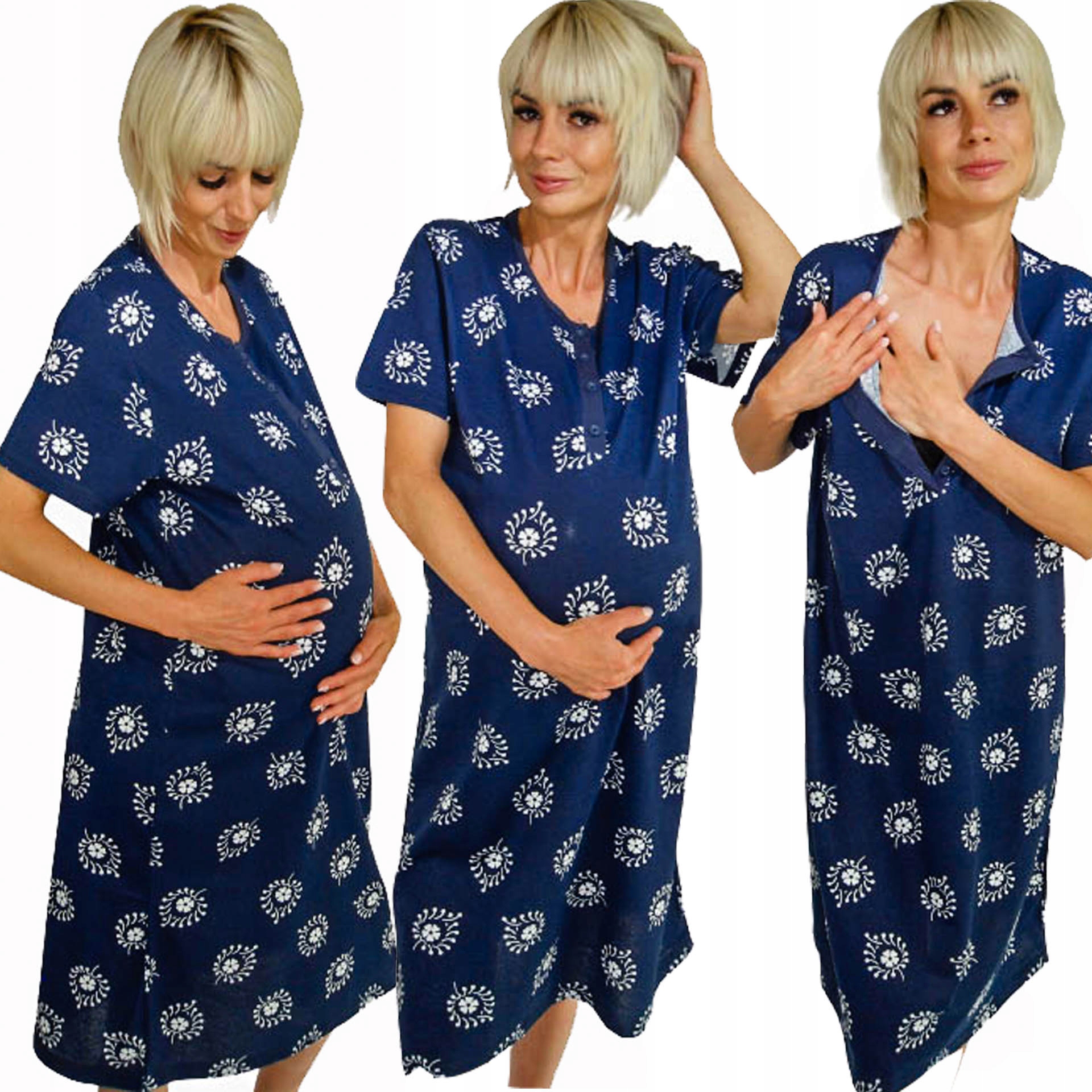 KOSZULA NOCNA CIĄŻOWA do KARMIENIA porodu HIT XL Marka Inna marka