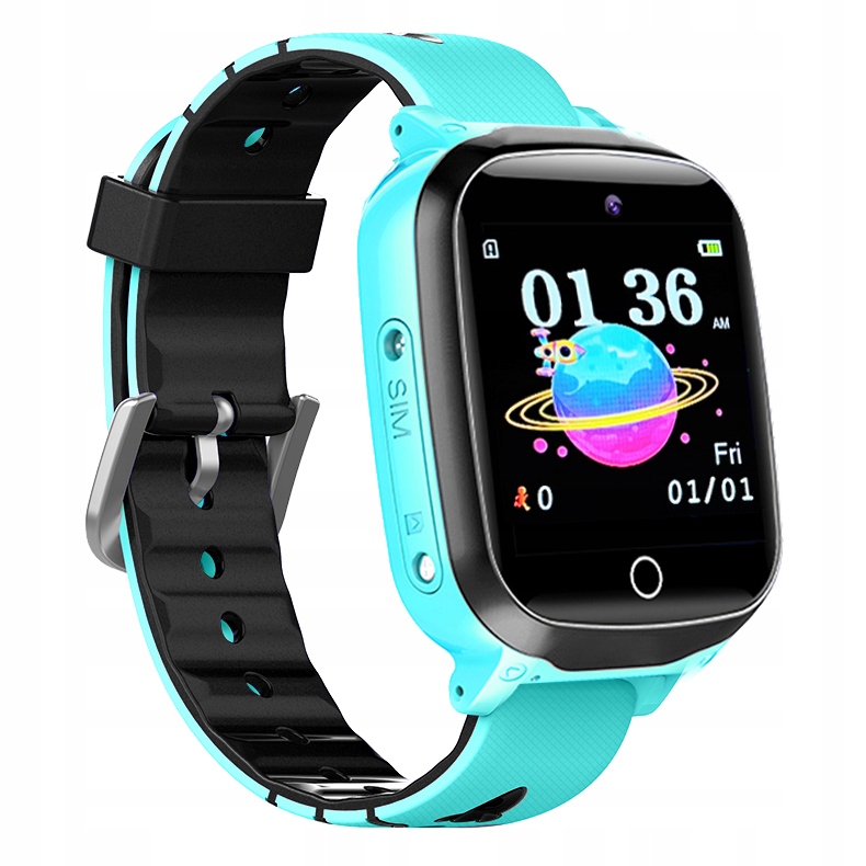 SMARTWATCH ZEGAREK DLA DZIECI ROZMOWY POŁĄCZENIA GSM APARAT GRY MENU POLSKI Model JGS KidWatch GSM Menu PL