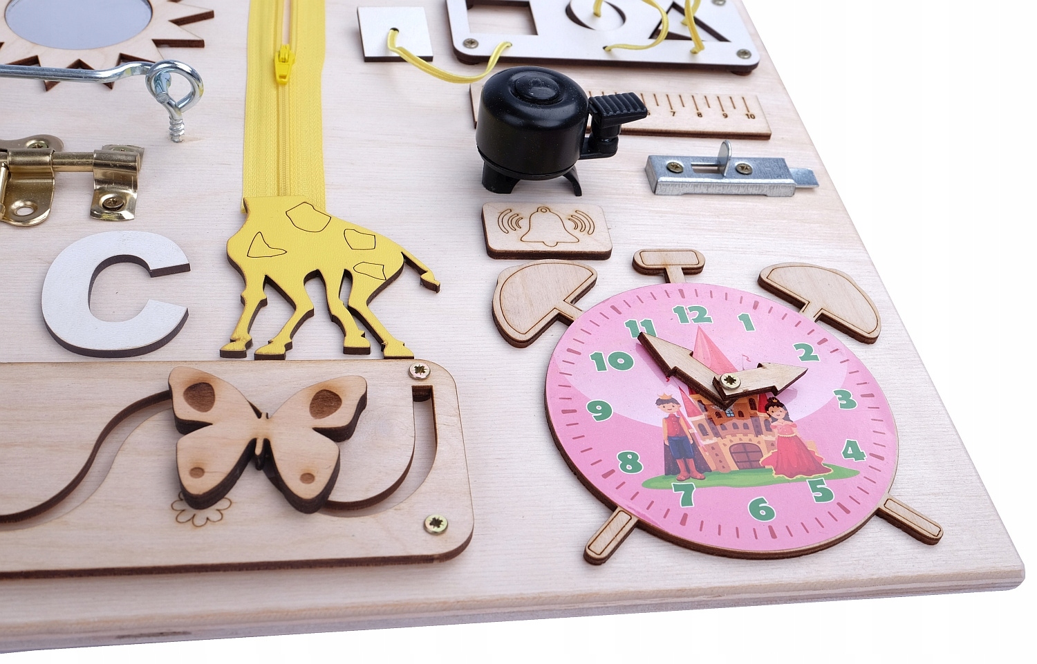 TABLICA MANIPULACYJNA SENSORYCZNA MONTESSORI 17W1 Bohater / Bajka brak