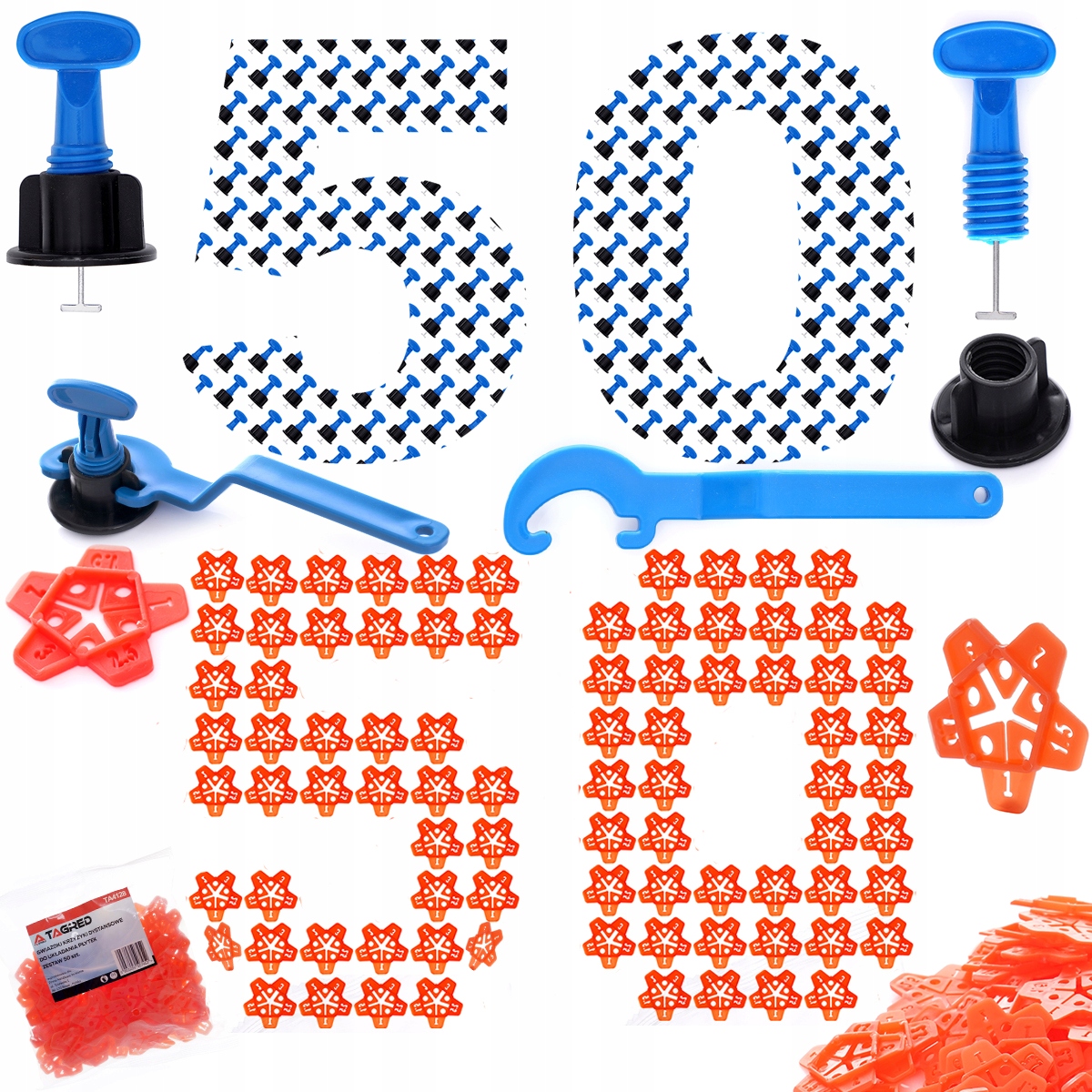 

System Poziomowania Płytek Kliny Klipsy Uchwyt 100