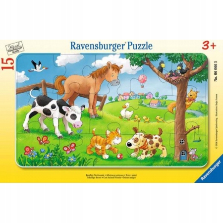 

Puzzle 15 el. Miłosnicy słodkich zwierząt